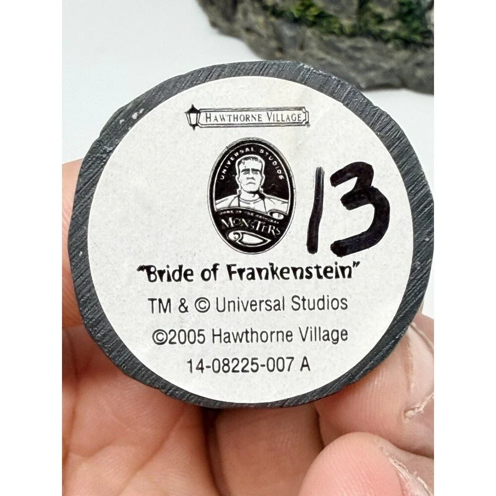 Hawthorne Village Universal Monsters Bride of Frankenstein Castle With Bride Box